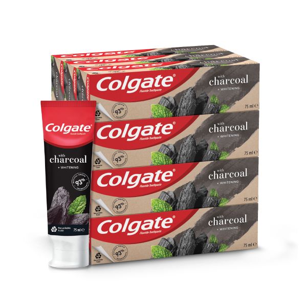 Colgate Naturals Charcoal, Whitening Toothpaste - 12 X 75ml