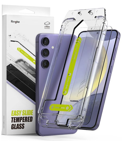 Easy Slide Tempered Glass (2 Pack) Screen Protector for Galaxy S24 Plus