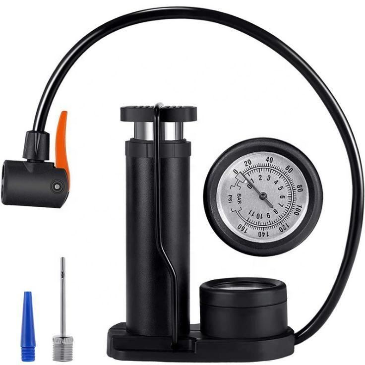 Preset Pressure Mini Foot Pump Tire Inflator with Pressure Gauge | Shop ...