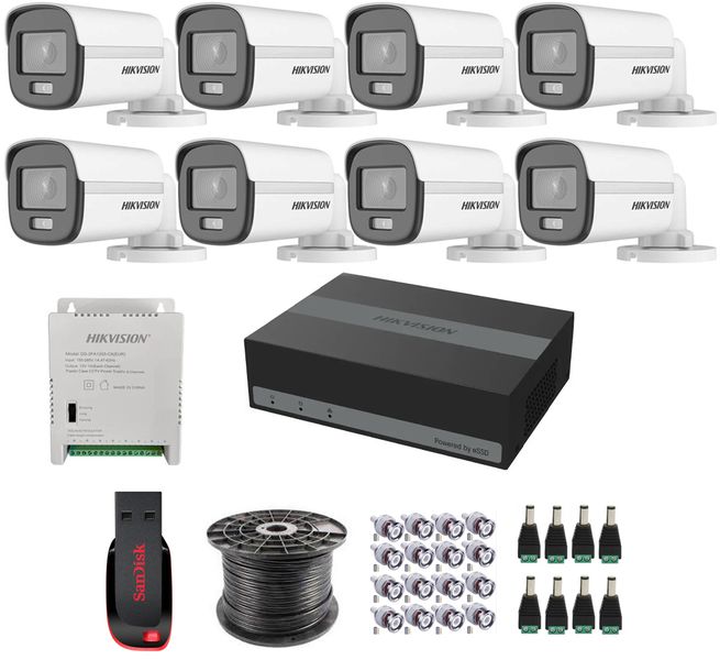 Hikvision 8 Channel eDVR ColorVu Kit