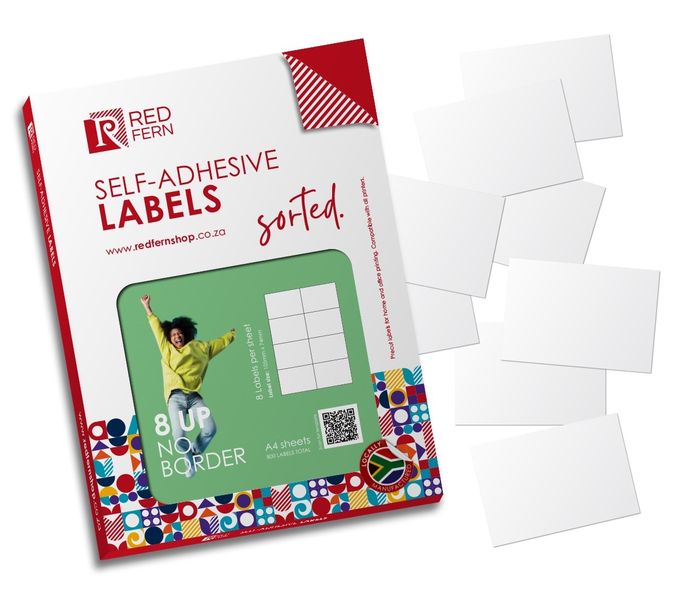 Redfern 8up A4 Self-Adhesive Labels 100 Sheets