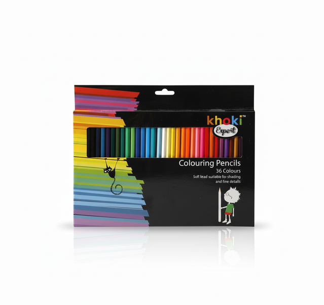 Khoki 36 Piece Colouring Pencils Set for Art and Craft Projects