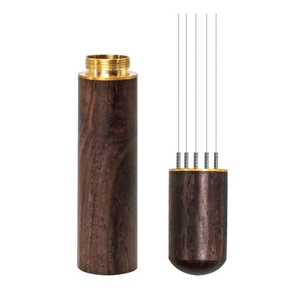 Espresso Distribution Tool, Espresso Stirrer Tool with Natural Wood Handle
