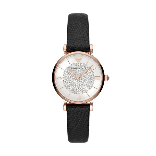 Emporio Armani Gianni T-Bar Womens Rose Gold Watch-AR11387
