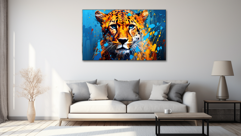 Canvas Wall Art - Cheetah Abstract Piece - MT0199