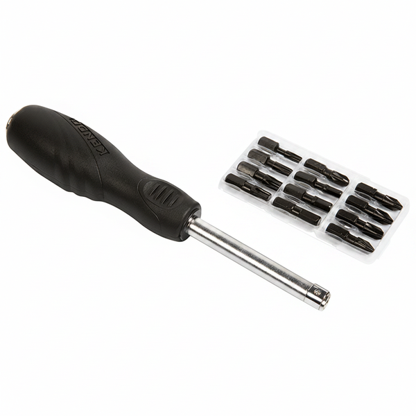 Kendo - Impact Driver Screwdriver Set - S2 Alloy Steel Bits - 13 Pieces