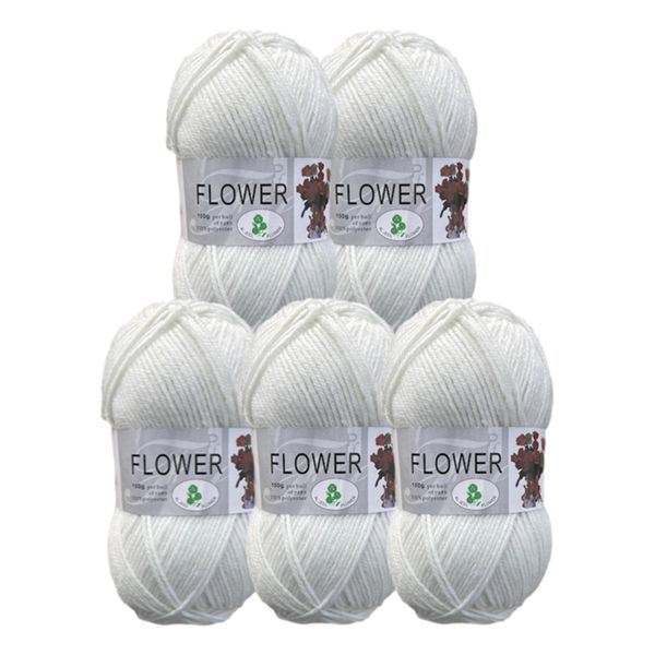 Double Knitting Polyester Yarn 100g (Pack of 5) Crimson
