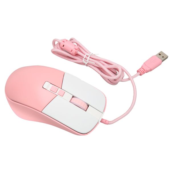 RGB Wired Mouse (Pink/White)