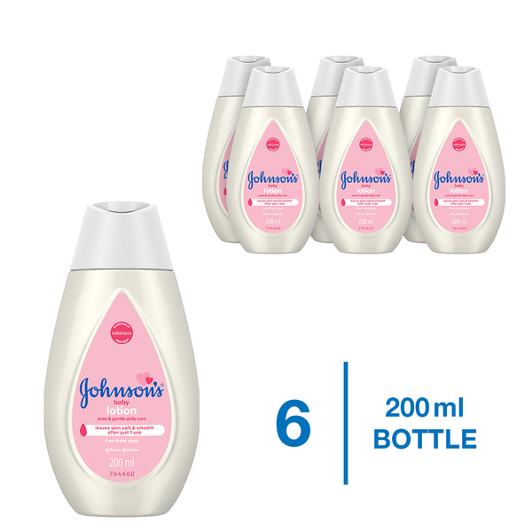 Johnson's Baby Lotion, 200ml x 6