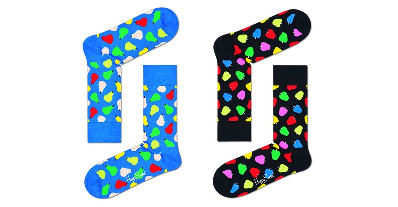 Happy Socks 2 Pack Fruit Socks Gift Set - Multi colour