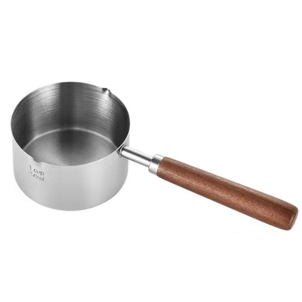 Small Stainless Steel Pot, Small Oil Pot, Silver, Brown Stainless Steel