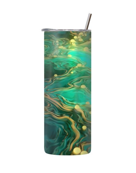Golden Bubble 20 Oz Tumbler with Lid Straw Trendy Pattern Graphic Gift 227