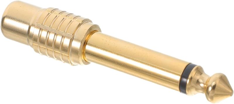 6.5mm Male to 3.5mm Female Stereo Audio Adapter for Guitars, Keyboards, Am