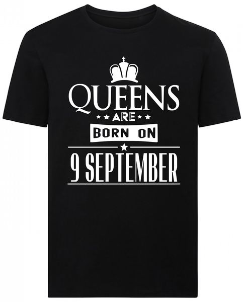 Queens Are Born On 9 September Birthday Tshirt
