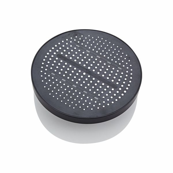Chrome &amp; Black Round Shower Head - 300mm W63