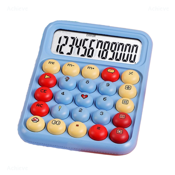 12-Digit, Colorful Silent Button/Blue image
