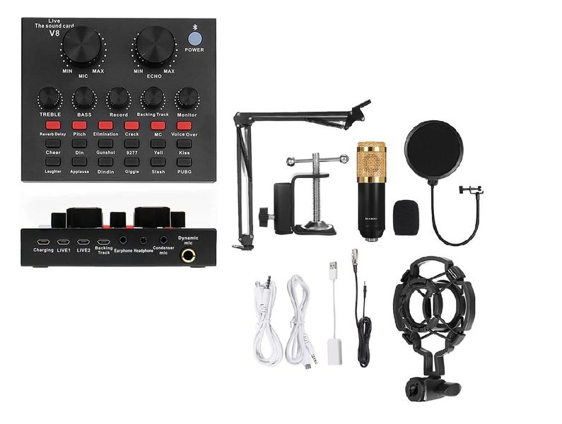 BB Legendary Vocal Condenser Microphone With Sound Card