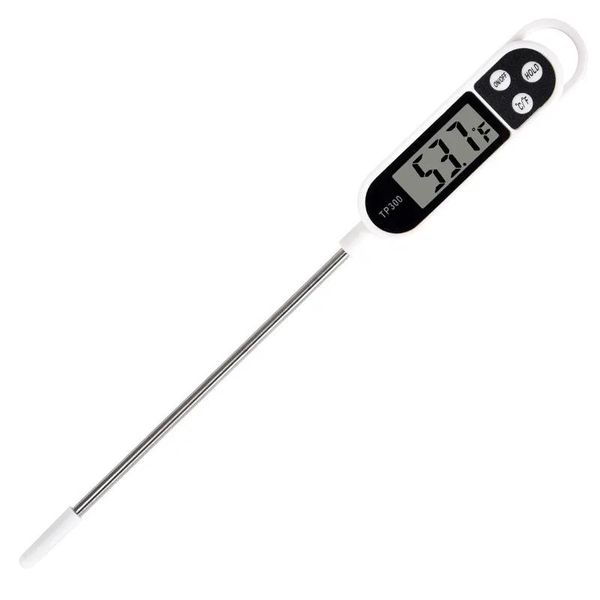 LCD Display Electronic Kitchen Thermometer, Real-Time Digital Reading
