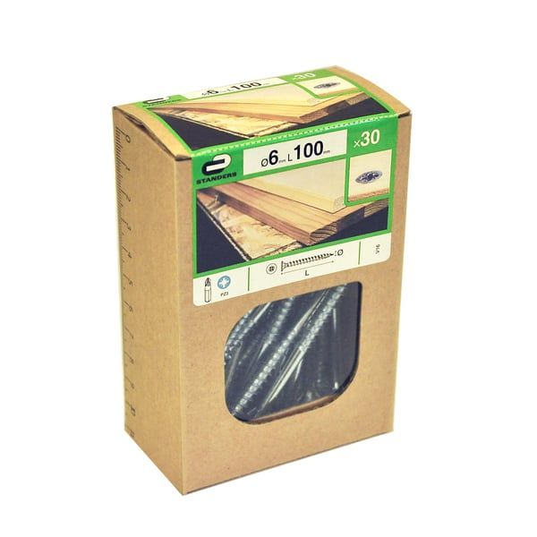 V16 Chipboard Screw CS PZ Steel Wzp+Cr3 6x100 30CB