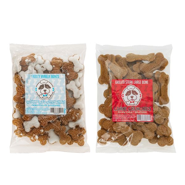 Canine Crunchies bundle - Grilled Steak + frosty vanilla bones
