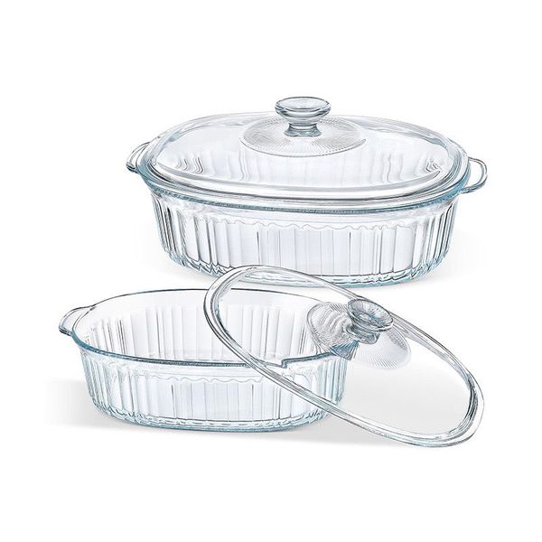 2 Piece Glass Casserole Bowl with Lid