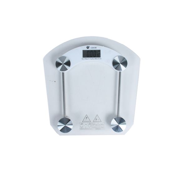 Square Battery Operated Scale With 6mm Tapered Glass Bathroom Scale