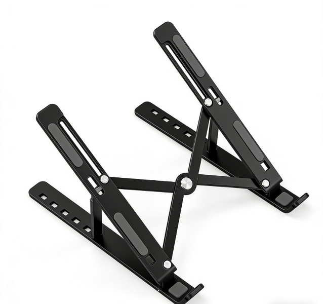 Aluminum Laptop Stand - Adjustable Foldable Cooling Riser