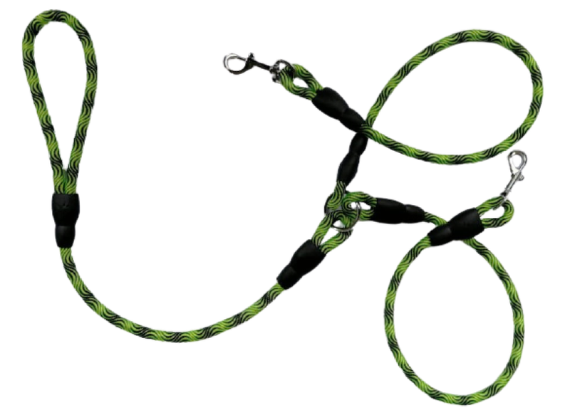 Tangle Free Double Dog Leash - Green