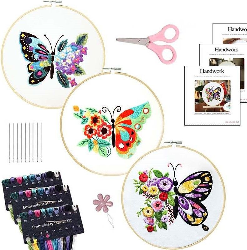 Embroidery DIY Kit Floral Butterflies 002 Shop Today. Get it