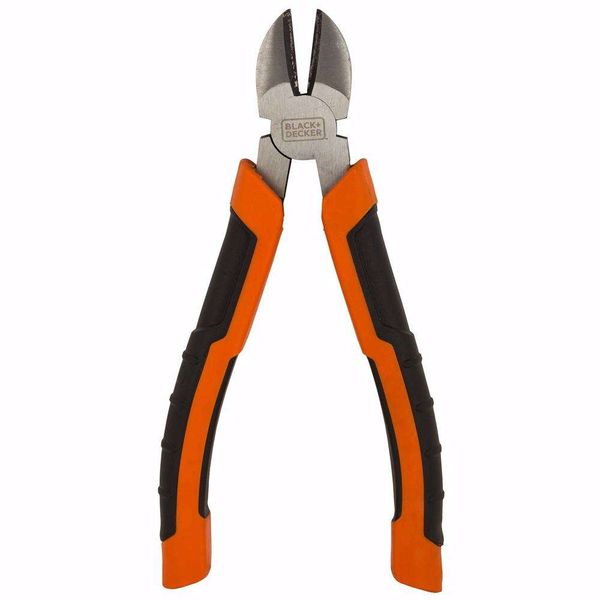 Black + Decker Bimaterial Steel Diagonal Cutting Pliers, 180mm - BDHT81585
