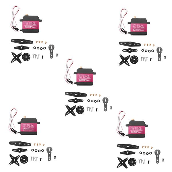 5X 25Kg Digital Servo Full Metal Gear High Torque Waterproof