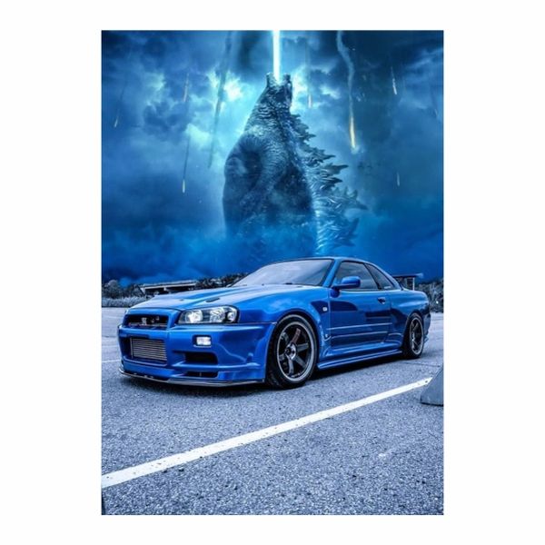 Paul Walker Skyline R34 - A1 Poster