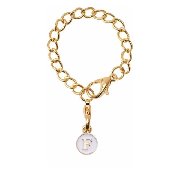 Cup Letter Chain Charm- Letter F