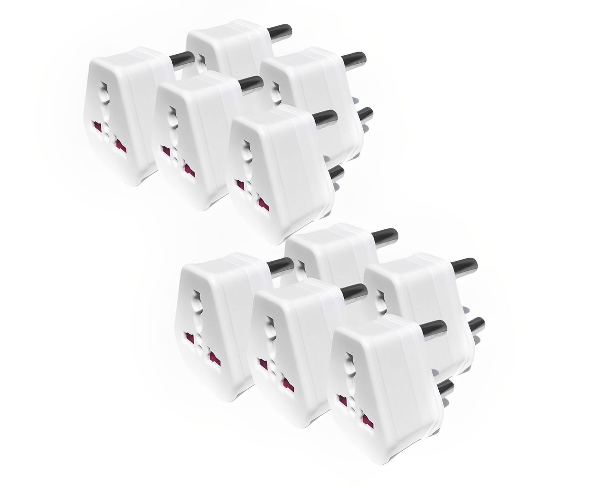 European USA UK MultiPlug to South African Power Converter 10 Pack Buy Online in South