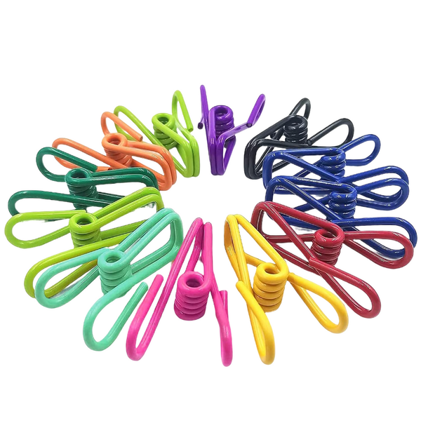 Set of 20 Clothes Hooks, Multicolor