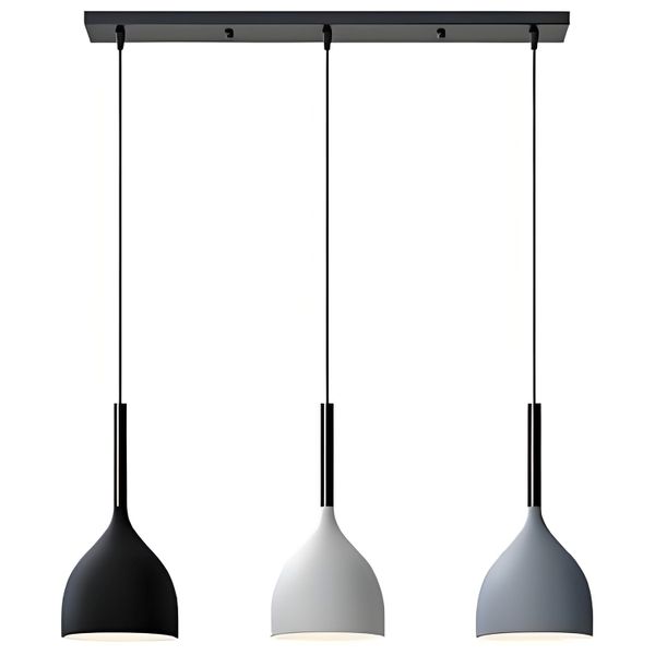 LED Pendant Light Chandelier Lamp 3-Lights Metal Stylish for Dining Room