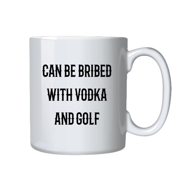Vodka and Golf Coffee Mug - Best Funny Novelty Cup Gift for Golfers