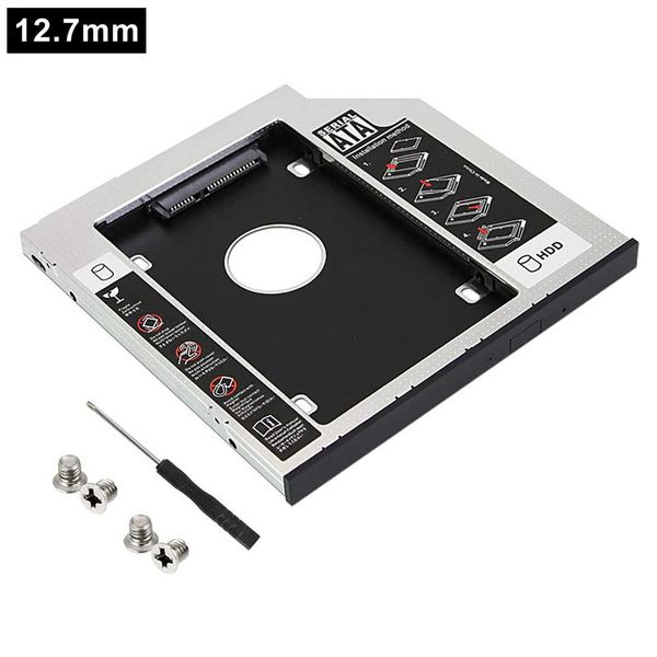 Universal SATA 2nd HDD HD SSD Enclosure Hard Drive Caddy Tray 12.7mm