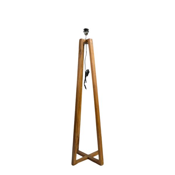 Wooden Floor Standing Lamp - Cross Leg Solid Wood Base | 130cm