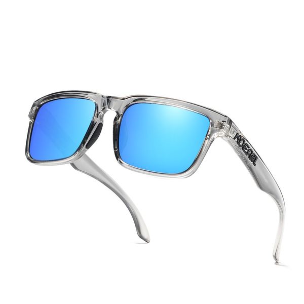 KDEAM Ice Blue Lens Transparent Frame Polarized Sunglasses C51