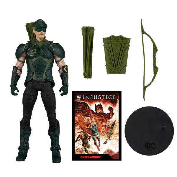 DC Direct Injustice 2 Green Arrow 7IN Figure w\Comic
