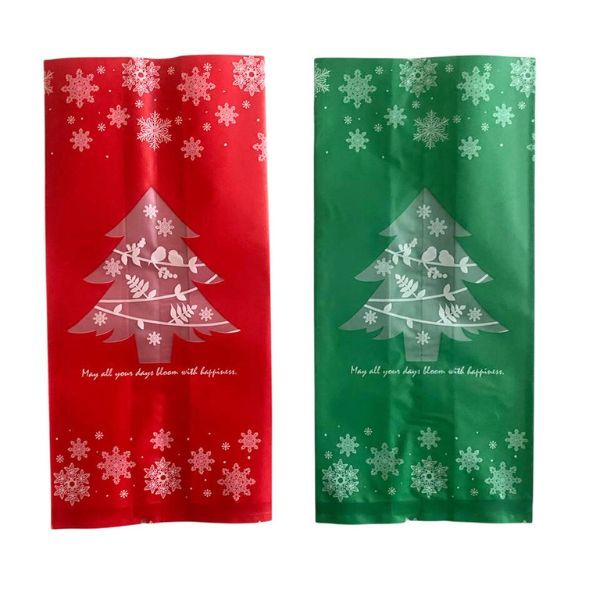 20 Pack Christmas Red &amp; Green Gift Bags for Treats - 20cm x 9.5cm