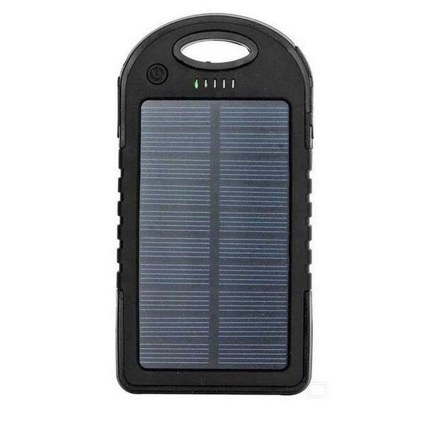 5000mAh Portable Waterproof Dual-USB Solar Charger Power Bank