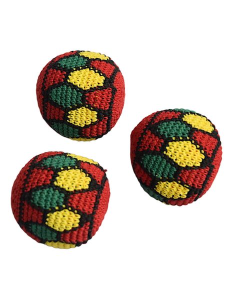 Footbags Hacky Saki Balls - Red Rasta Set of 3