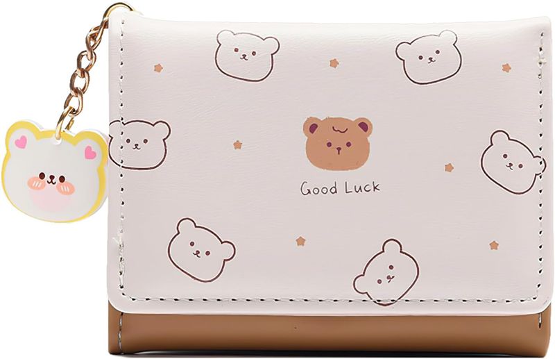 Wallet Women's Short Cartoon Coin Purse - White