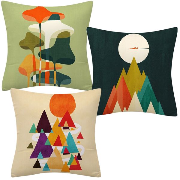 Home Decor Sofa Cushion Cover Mountain Set of 3(45cm)