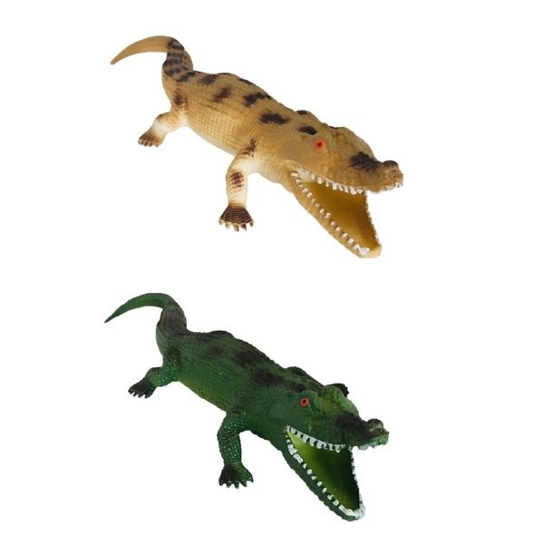 Reptile figurine toys with Squeaker (Set of 2) Crocodile, each 25cm