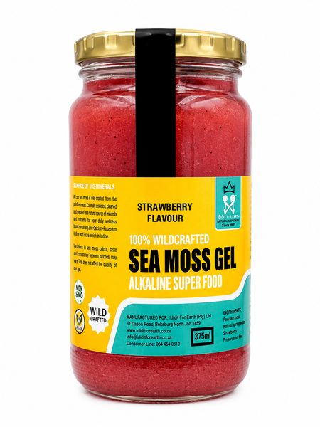 Ididit For Earth Strawberry Sea Moss Gel Wildcrafted Superfood 375ml