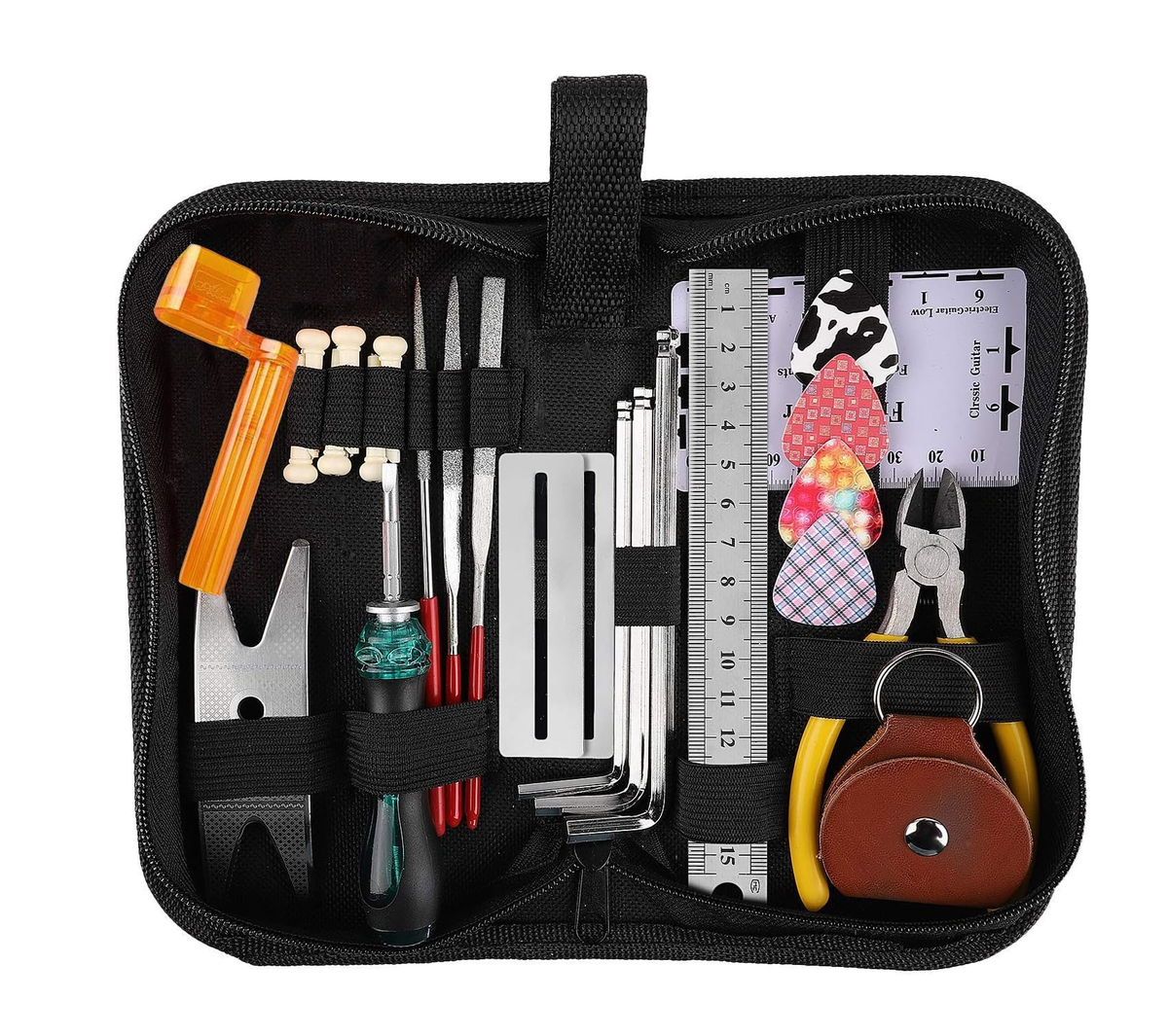 26Pcs Guitar Repairing Maintenance Tool Kit, Guitar Care Cleaning Tool Kit