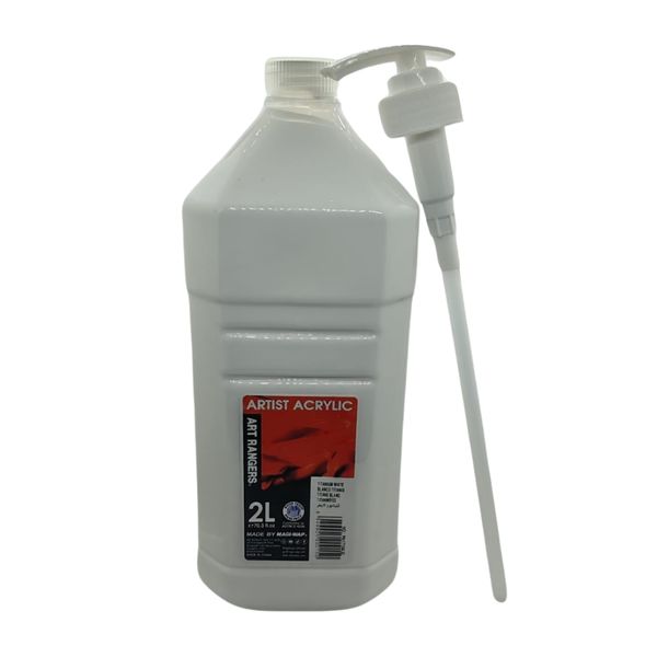 Art Ranger Artist Acrylic 2Lt with Pump - White